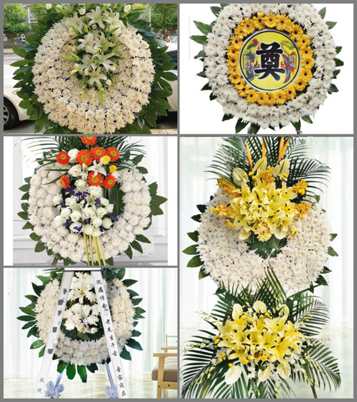 山西忻州五台县石咀乡东路沟村花圈速递